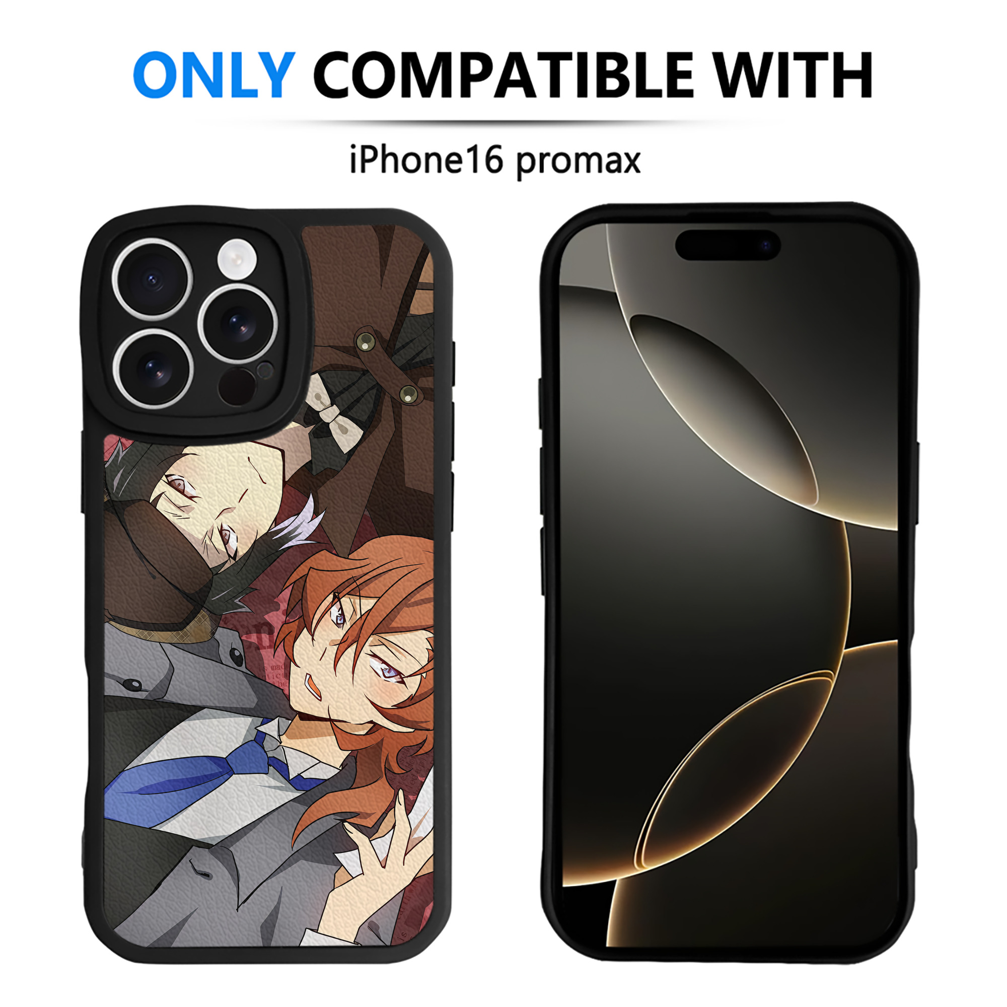 （画像用） 文豪ストレイドッグス Bungo Stray Dogs 【iPhone 16シリーズ対応】シリコンスマホケース（レザー調） 材質：シリコン